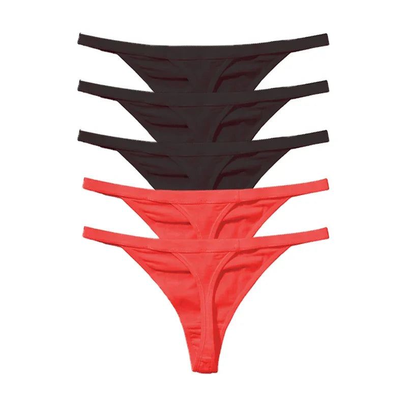 5PCS/Set Women Cotton G-string Panties Thongs Underwear - Empire P.E