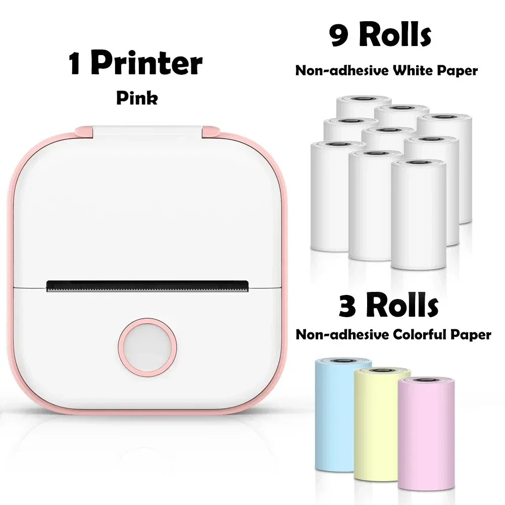 Portable Mini Wireless Thermal Pocket Printer Self-adhesive Stickers - Empire P.E