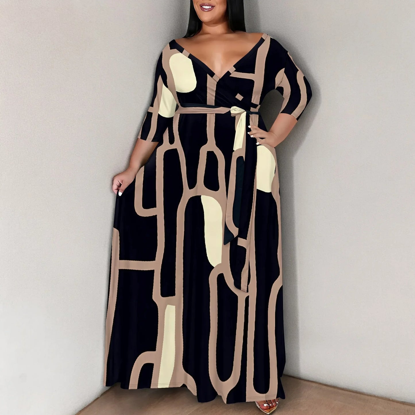 Plus Size for Womens Summer Casual Sundress - Empire P.E