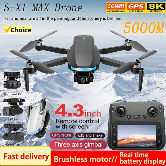 Drone with Large Screen 3-Axis Gimbal 5G GPS 8K HD Camera - Empire P.E