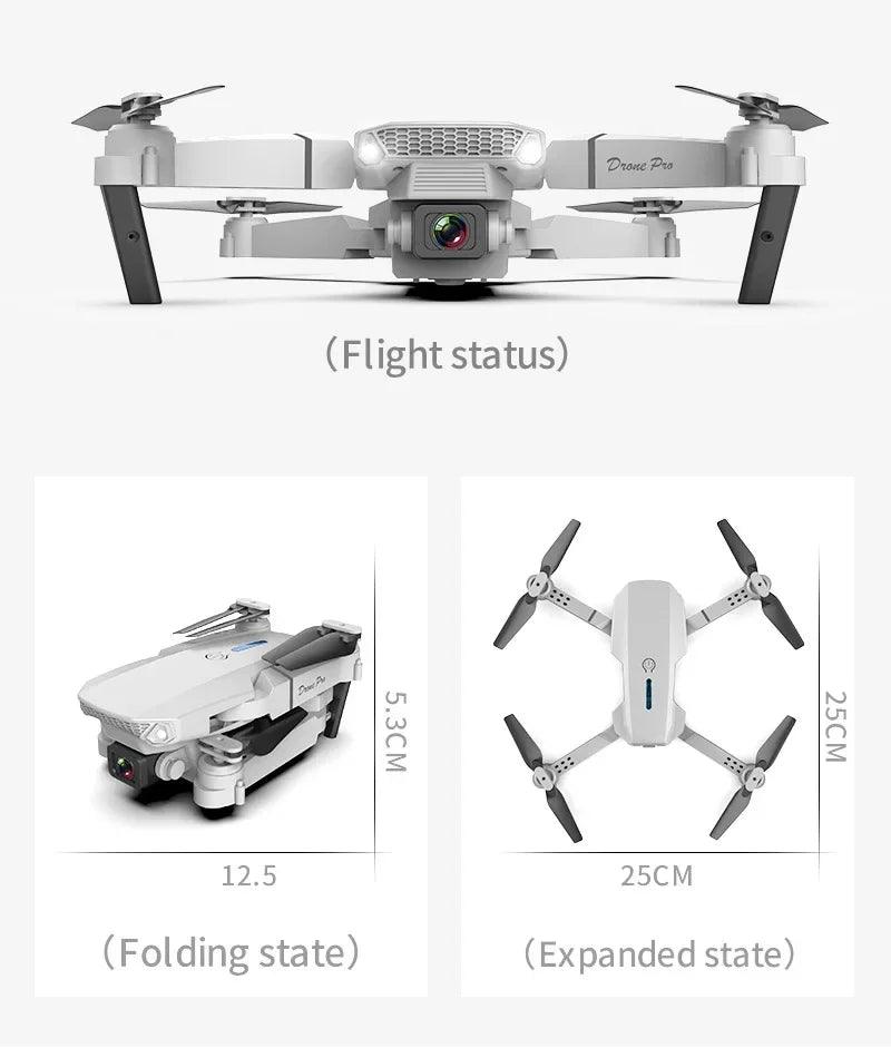 2025 New E88 Pro WIFI FPV Drone Wide Angle HD 4K 1080P Camera Height Hold RC Foldable Quadcopter Dron Helicopter Toys Gift - Empire P.E
