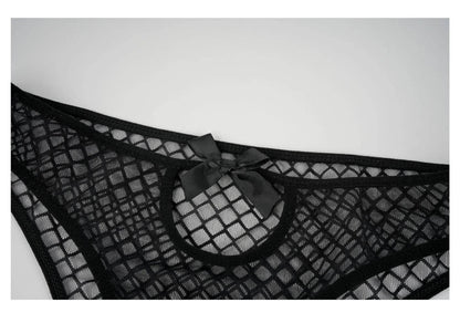 New Black Mesh Bikini Hollow Out Fishnet - Empire P.E