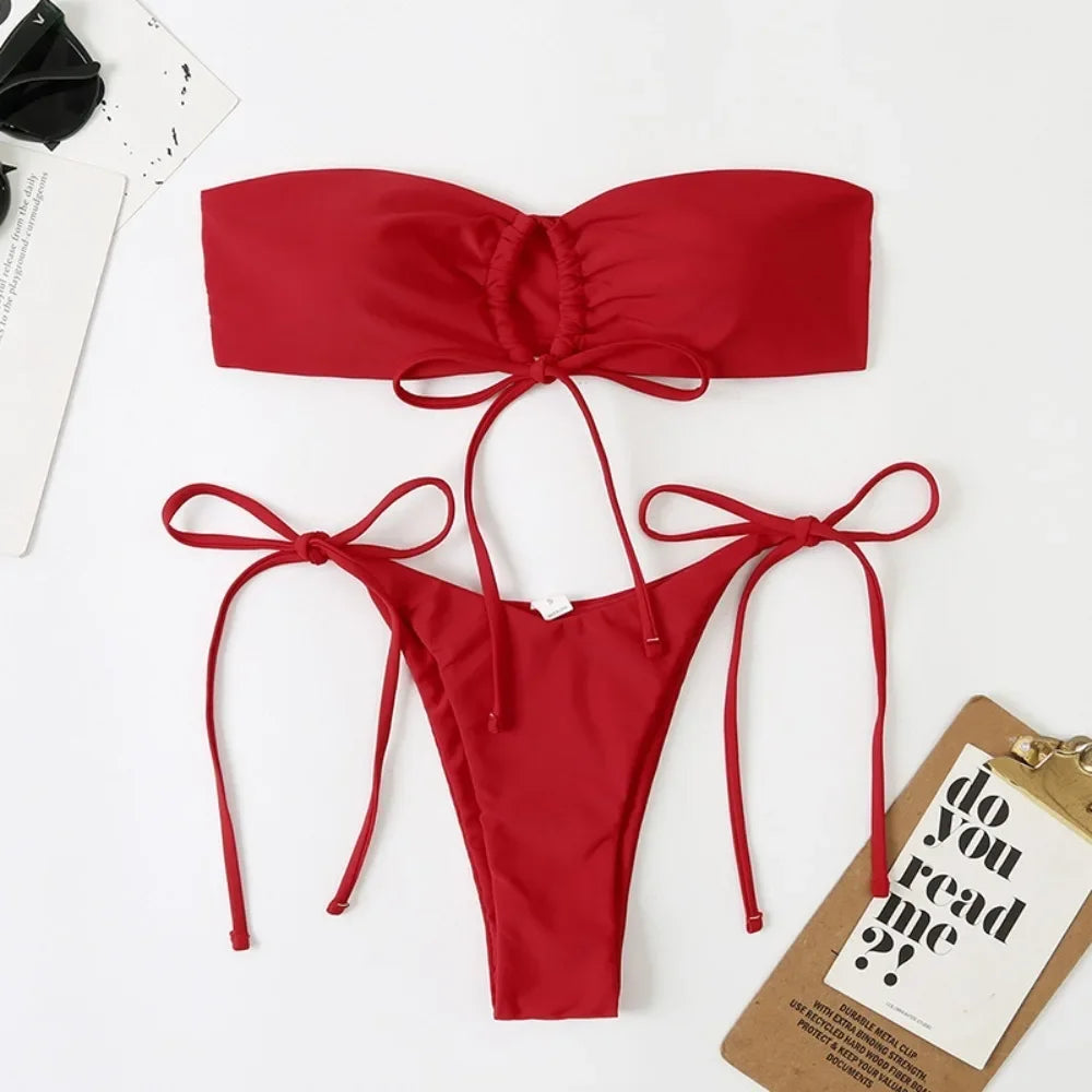 Vacation Low Waist Two Piece Sexy Bikini Set - Empire P.E
