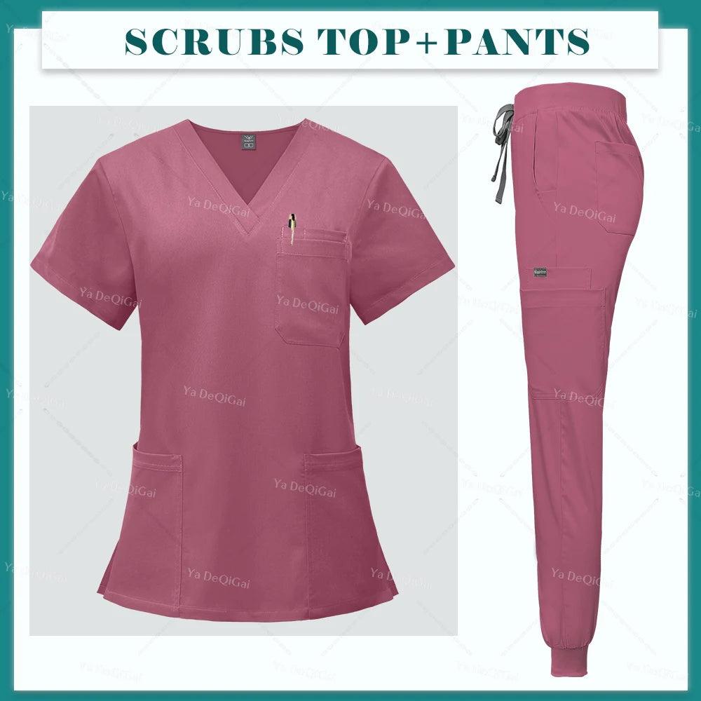 Men Women's Medical Nurse Uniform Surgical Scrubs Set Clinical Nursing Workwear Pet Clothes Lab Suit Veterinaria Spa Accessories - Empire P.E