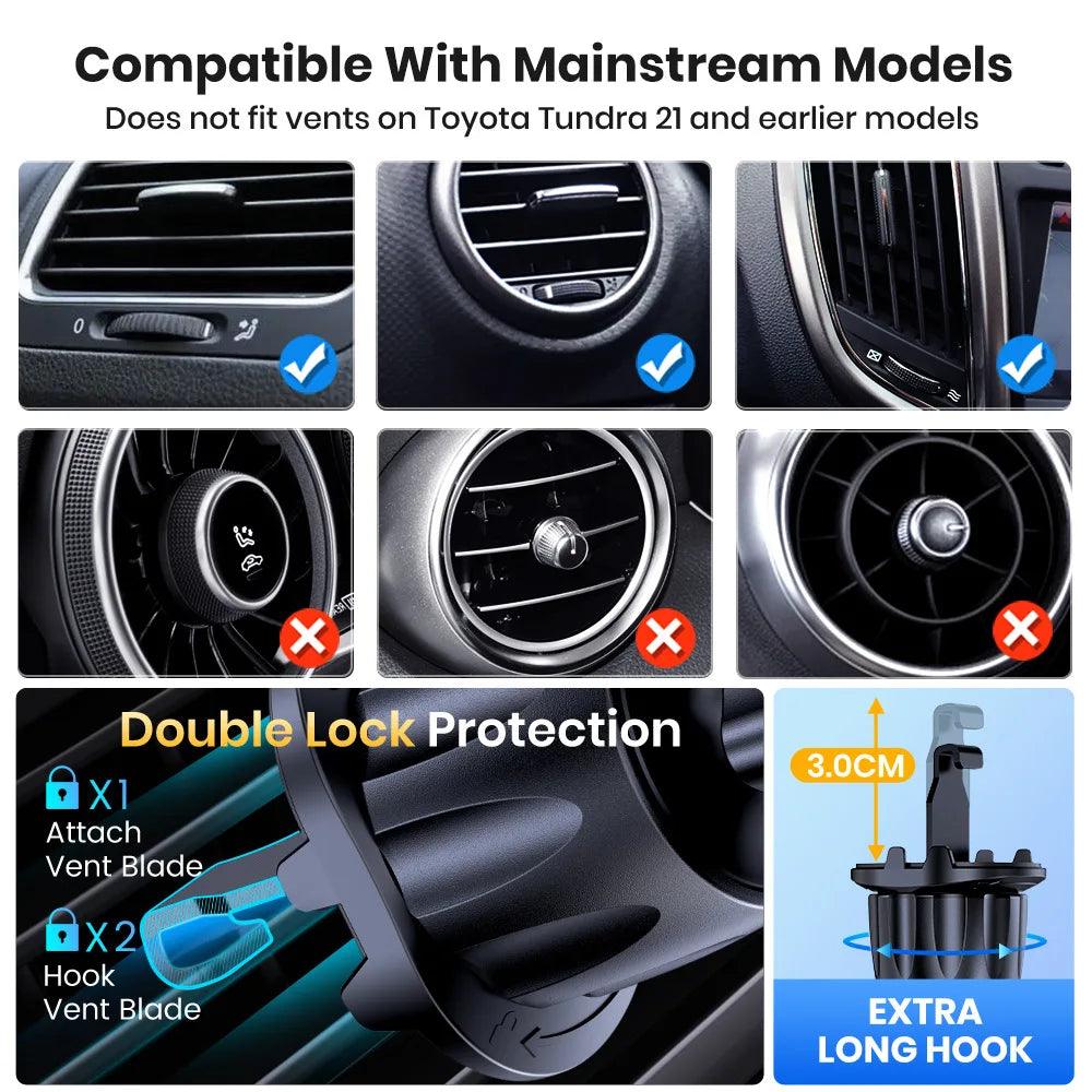 TOPK Car Phone Holder Mount for IPhone[Powerful Suction] Phone Mount for Car Dashboard Car Accessories Automobile for Smartphone - Empire P.E
