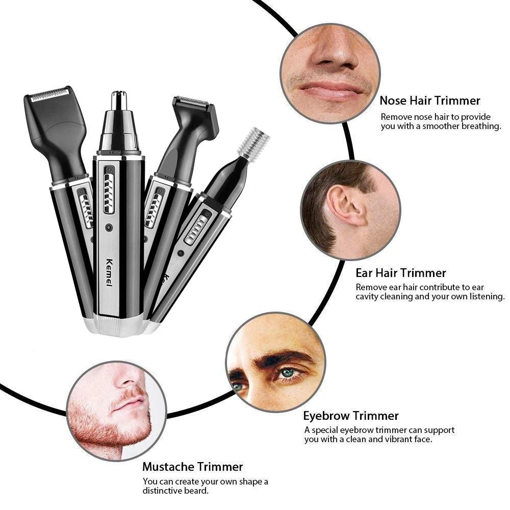 4in1 Rechargeable Nose & Beard Trimmer - Empire P.E