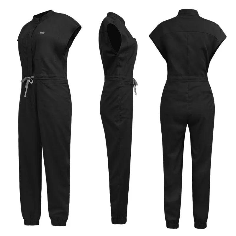 New Jumpsuits Medical Scrubs Uniform Short Sleeve