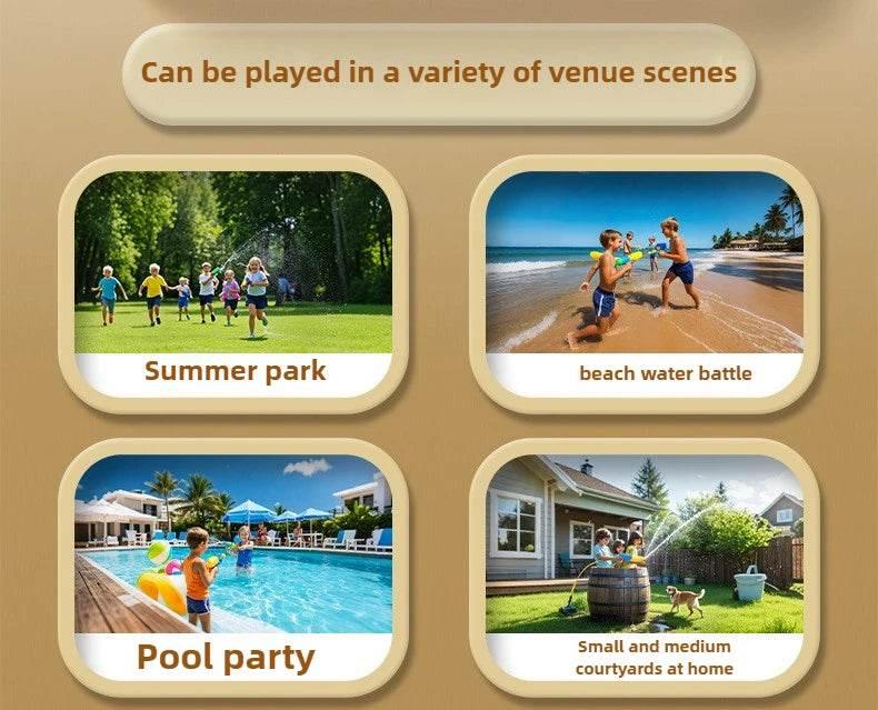 Fireworks Spray Water Pull-Back Water Gun Outdoor Splash Games for Pool Lawn Activities Kids Summer Interactive Water Spray Toys - Empire P.E