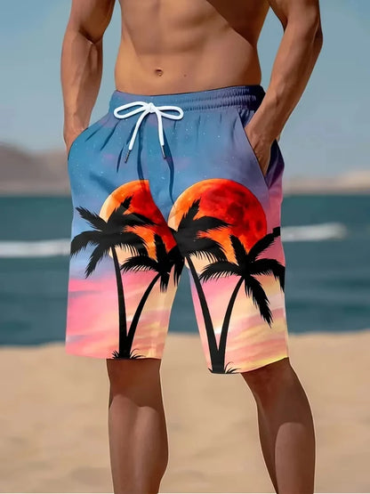 Palm Tree Graphic Swim Trunks