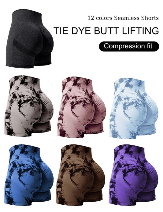Butt Lifting Tie Dye Summer Shorts Woman High Waist - Empire P.E