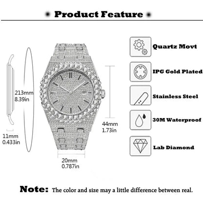 2024 Hip Hop Mens Quartz Watches - Empire P.E