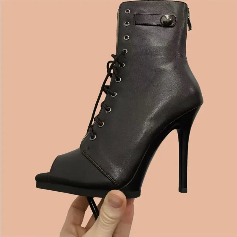 Comfort Lace-up Ankle Boots Woman Shoes - Empire P.E