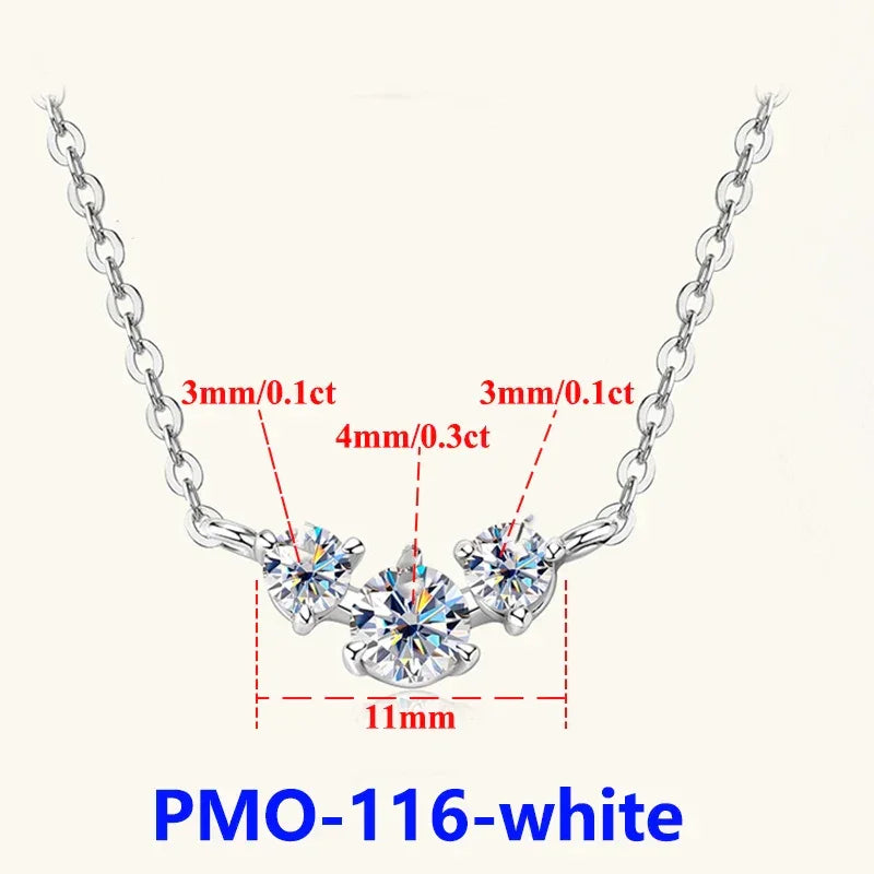 D Color Women Moissanite Pendant s925 Silver Yellow Full Moissanite Necklace - Empire P.E