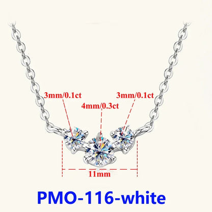 D Color Women Moissanite Pendant s925 Silver Yellow Full Moissanite Necklace - Empire P.E