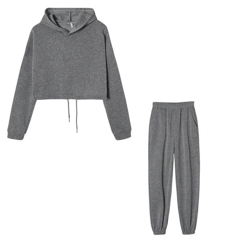 Long-sleeved Sports Casual Suit Waist Two-piece Set - Empire P.E