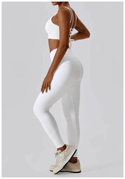 2PCS Seamless Yoga Set Gym Clothes Sportswear Yoga Suits For Women Fitness Rib Tracksuits Sports Bra Gym Leggings Sports Suits - Empire P.E