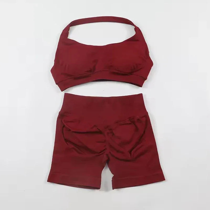 Sports Shorts Set 2 Pieces Seamless Yoga Set - Empire P.E