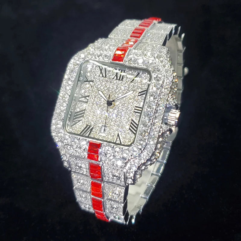 Men's Luxury Diamond Fashion Designer Style Quartz Watches
