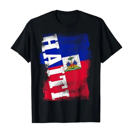 Haiti Flag T-shirt Men Women Football Sports Casual Funny Solid Round Neck T Shirts Oversized Polyester Fashion Haitian Tee Top - Empire P.E