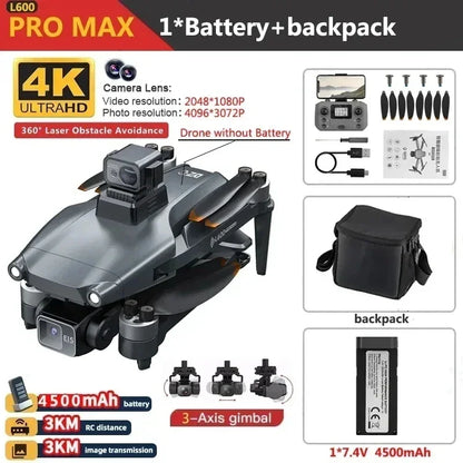 PRO MAX GPS Drone Professional 4K 3-Axis PTZ HD Dual Camera - Empire P.E