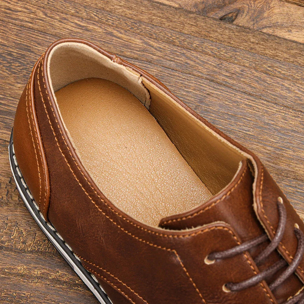 Leather loafer men fashion 2024 brand casual shoes - Empire P.E