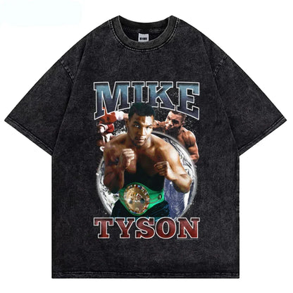 Mike Tyson Washed T Shirt Vintage Boxing Champion T-shirts - Empire P.E