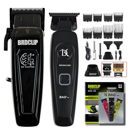 New Professional BRDCLIP BRD106 078 Hair Clipper 7500RPM 7200RPM Hair Salon Trimmer DLC Blade with Charging Base Barber for Men - Empire P.E