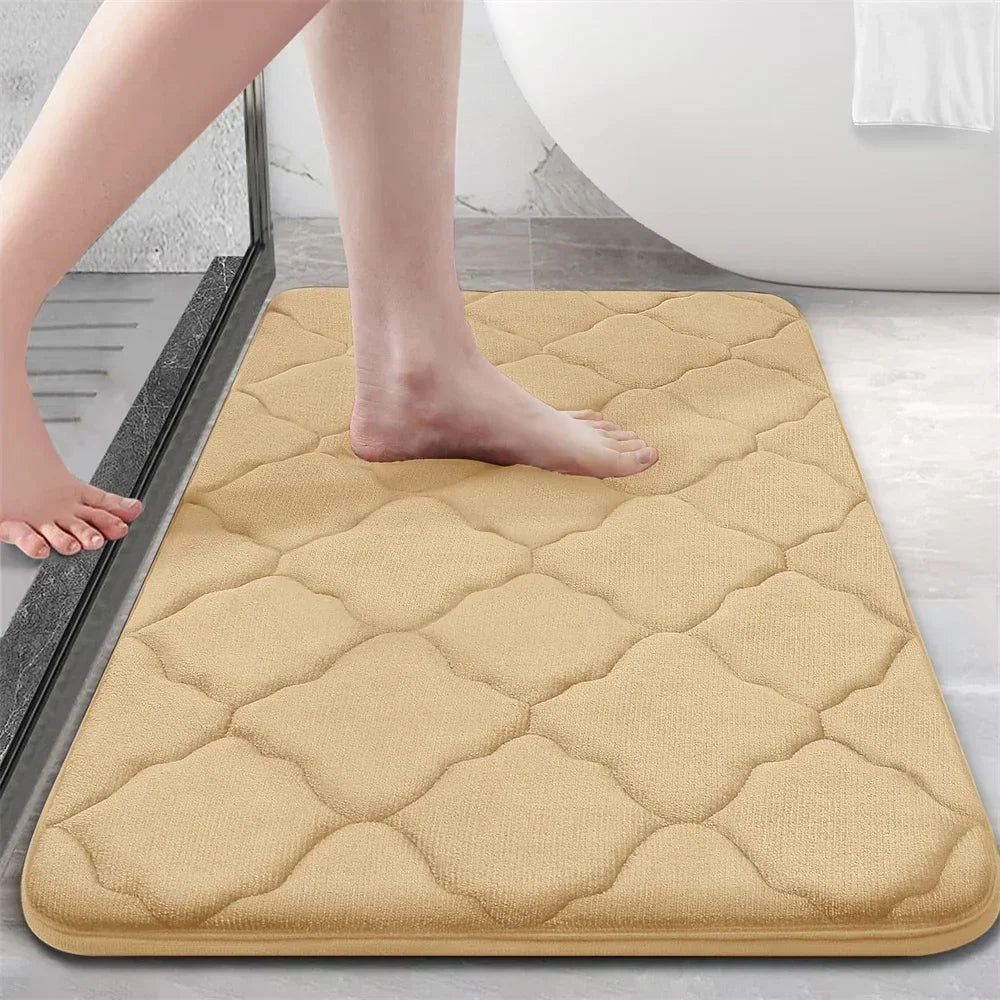 Homaxy Super Absorbent Bath Mat Memory Foam Carpet Non-Slip Toilet Bathroom Rug - Empire P.E