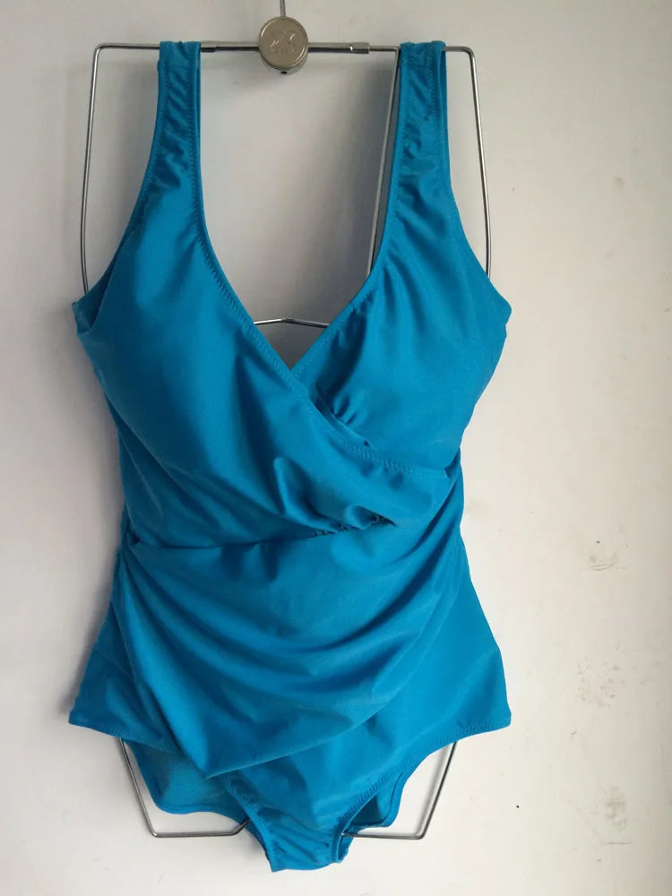 Summer Plus Size 5XL Modest One-Piece Swimsuit