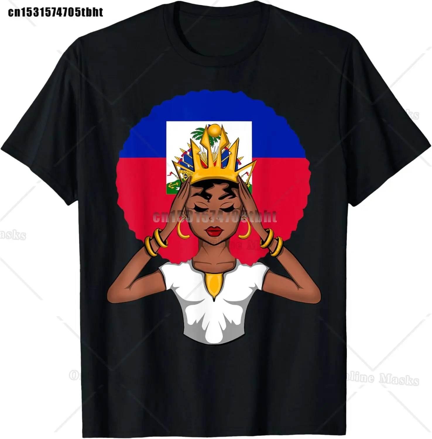 Haitian Coat of Arms Haiti Emblem Symbol Vintage T Shirts Cotton Streetwear Short Sleeve Birthday Gifts Summer Mens Clothing - Empire P.E