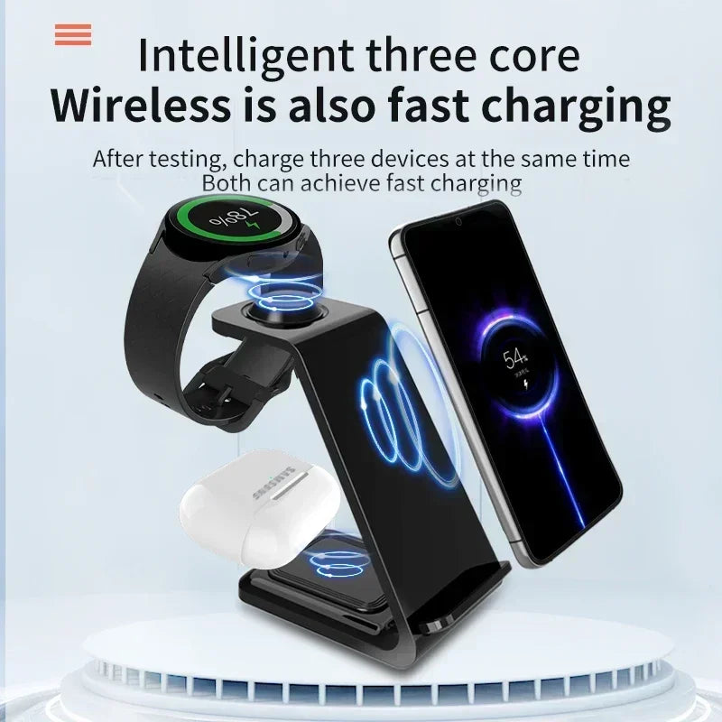 30W 3 in 1 Wireless Charger Stand