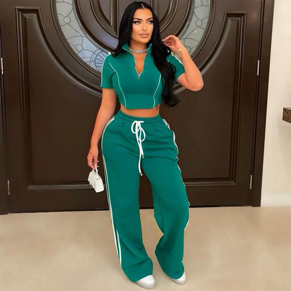 Fashion Casual Short Hoodie 2 Piece Women - Empire P.E
