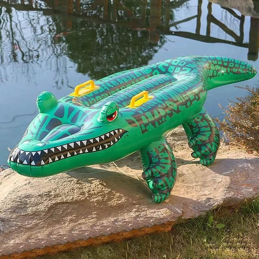 Inflatable Floating Row Children Adults Water Toys Crocodile Shape Simulation Inflatable Animal for Swimming Kids Pool - Empire P.E