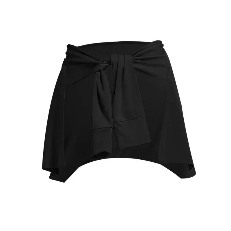 Gym Skirt Wrap Covering Buttocks Workout Fitness Wear Dance Ballet Skirts for Women Sport Yoga Dress Short Thigh Cover Skirt - Empire P.E
