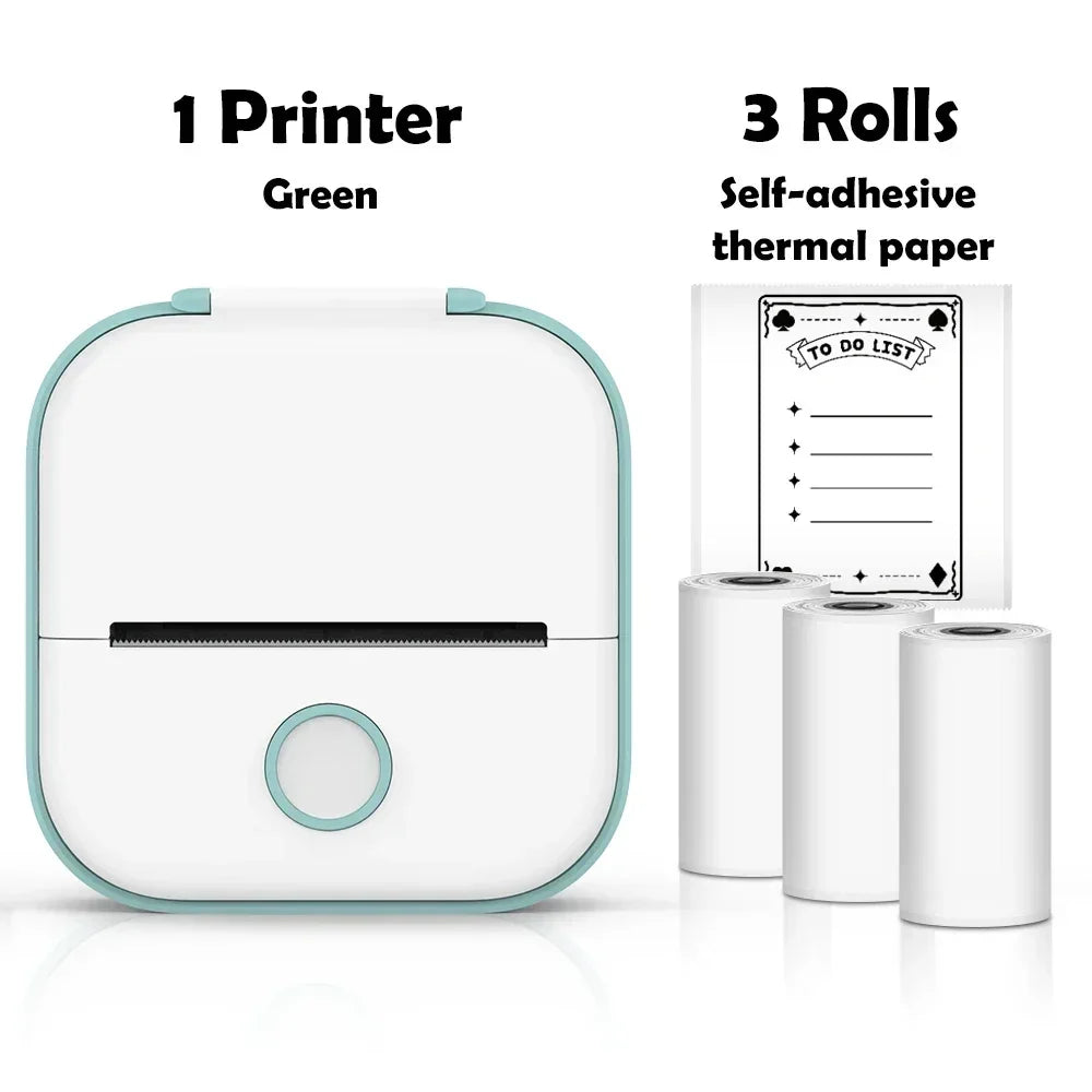 Portable Mini Wireless Thermal Pocket Printer Self-adhesive Stickers - Empire P.E