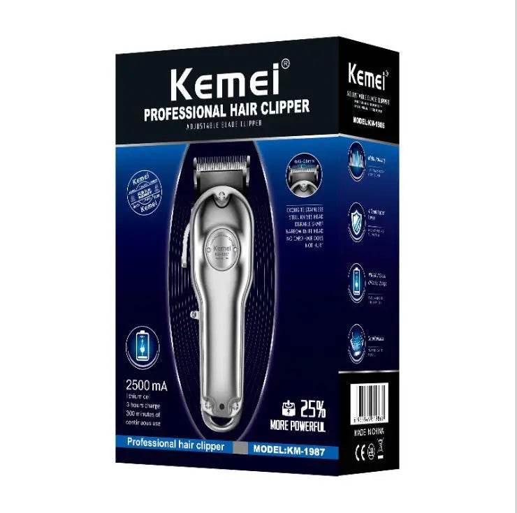 Kemei KM-1987 Electric Hair Clipper Fast Charging and 5 Hours Long Time Working Hair Trimmer Hair Cutting Machine for Men - Empire P.E