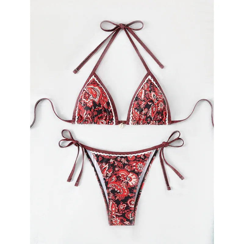 2026 New Halter String Triangle Two Piece Bikini