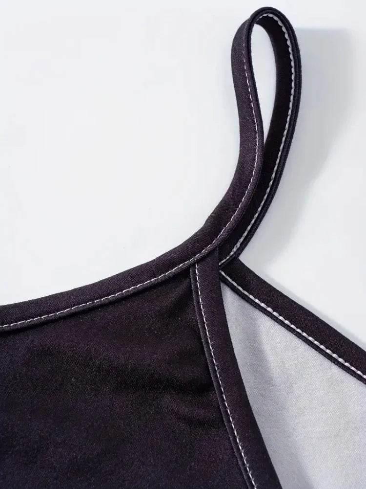 Sleeveless Vest Dress 2024 Summer V-Neck Ladies Loose Halter Dress - Empire P.E