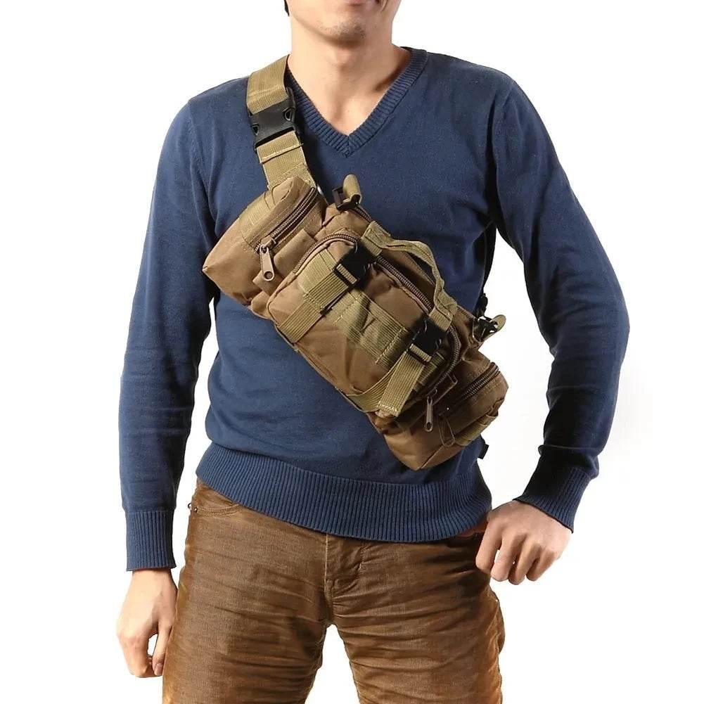 Outdoor Hiking Waist Bag 600D Waterproof Oxford Climbing 3P Chest Shoulder Bags Tactical Fishing Camping Pouch Pack - Empire P.E