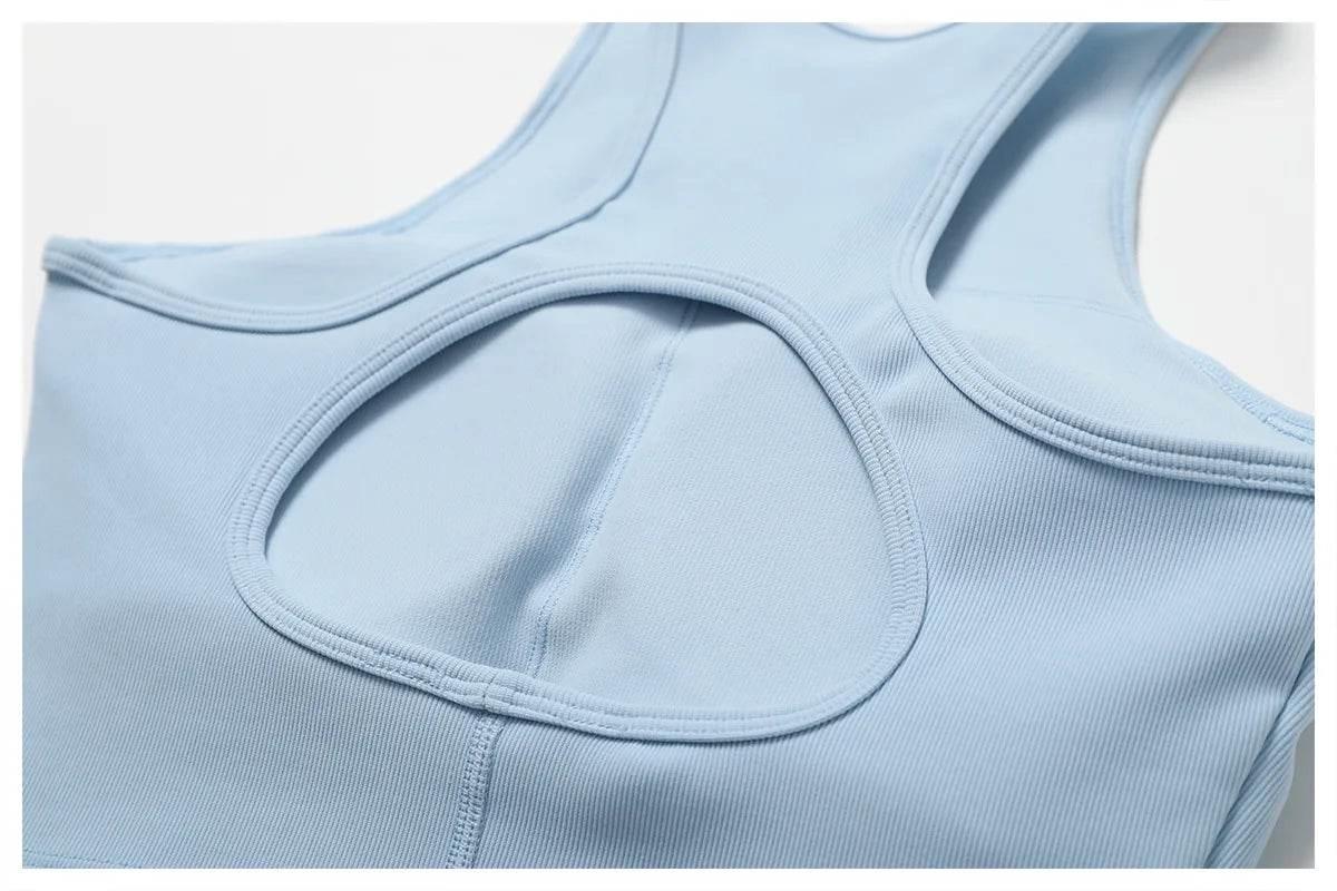 2PCS Seamless Yoga Set Gym Clothes Sportswear Yoga Suits For Women Fitness Rib Tracksuits Sports Bra Gym Leggings Sports Suits - Empire P.E