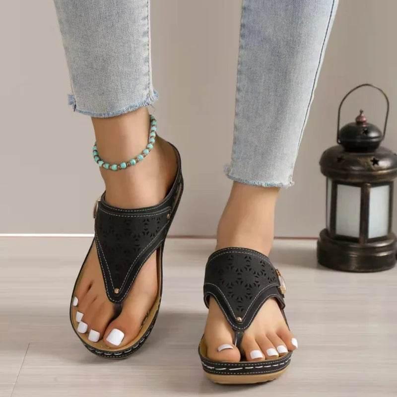 Woman Leather Non-Slip Soft Platform Shoes - Empire P.E