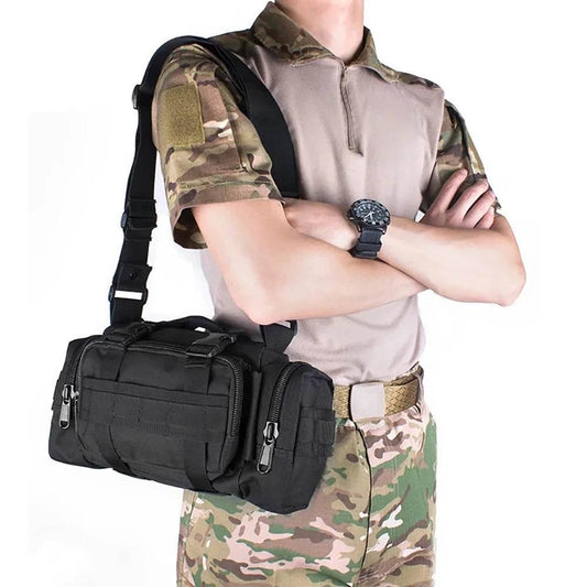 Outdoor Hiking Waist Bag 600D Waterproof Oxford Climbing 3P Chest Shoulder Bags Tactical Fishing Camping Pouch Pack - Empire P.E