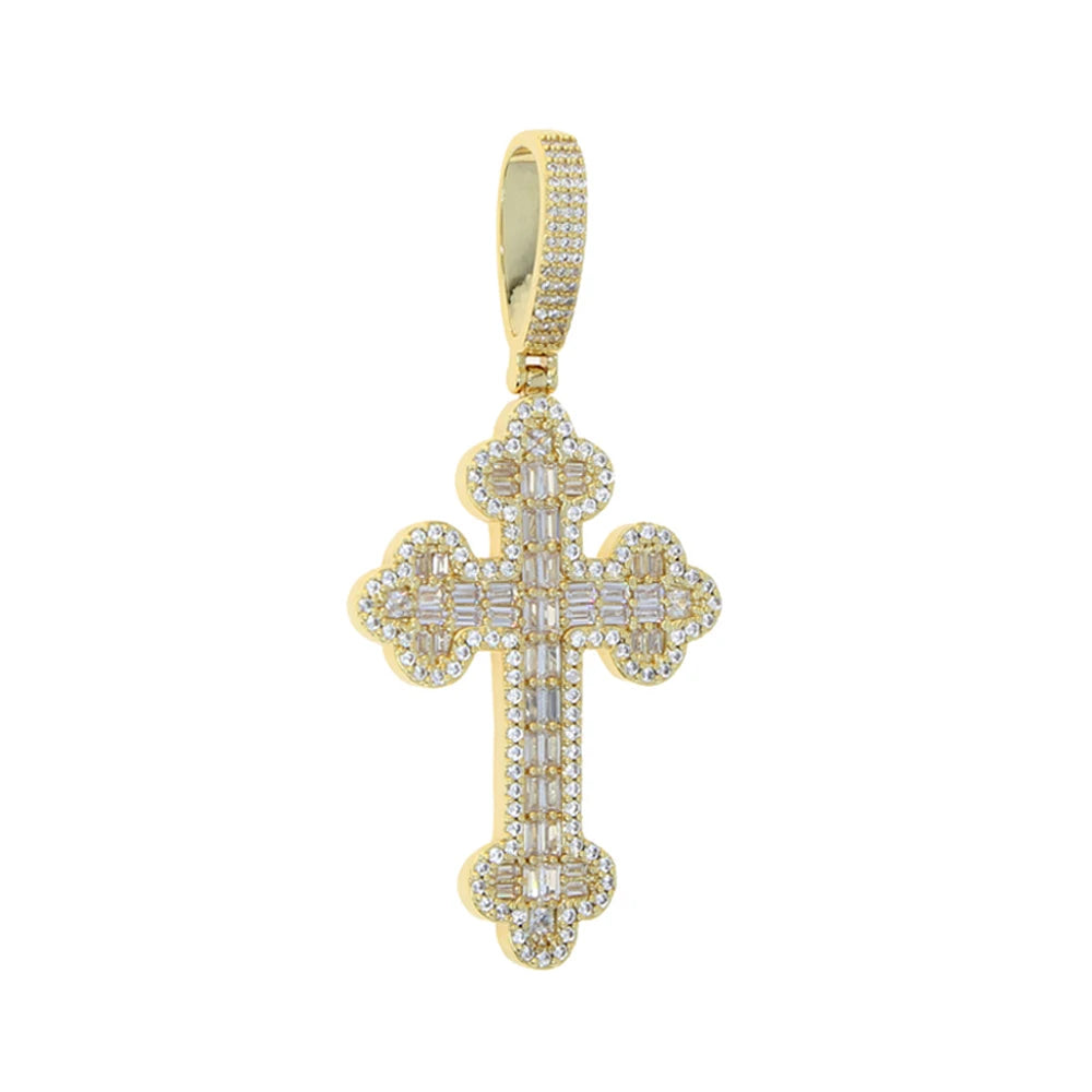 Iced Out Cross Pendant Necklace
