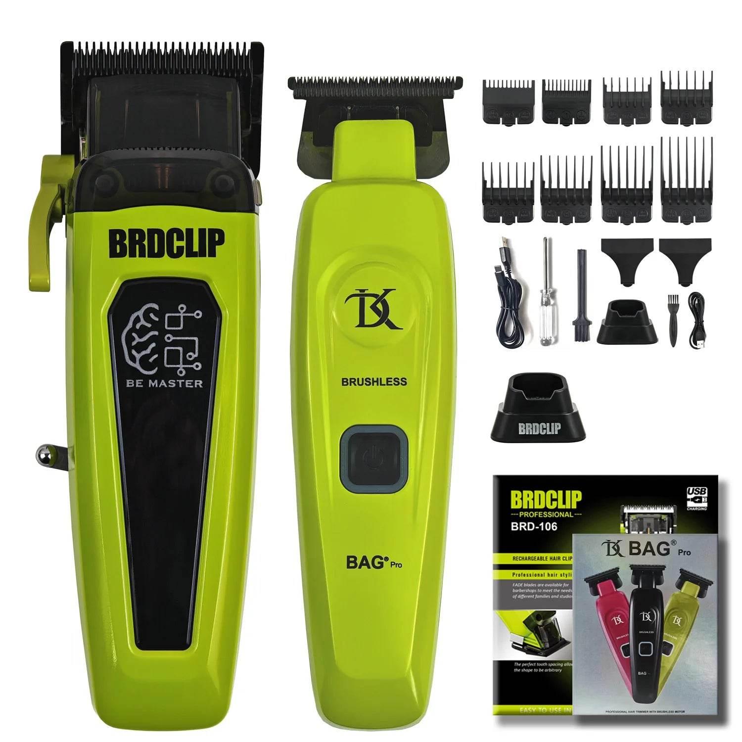 New Professional BRDCLIP BRD106 078 Hair Clipper 7500RPM 7200RPM Hair Salon Trimmer DLC Blade with Charging Base Barber for Men - Empire P.E