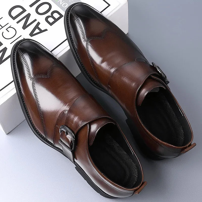 Men Business Dress Shoes Hasp Formal Leather Shoes for Men - Empire P.E