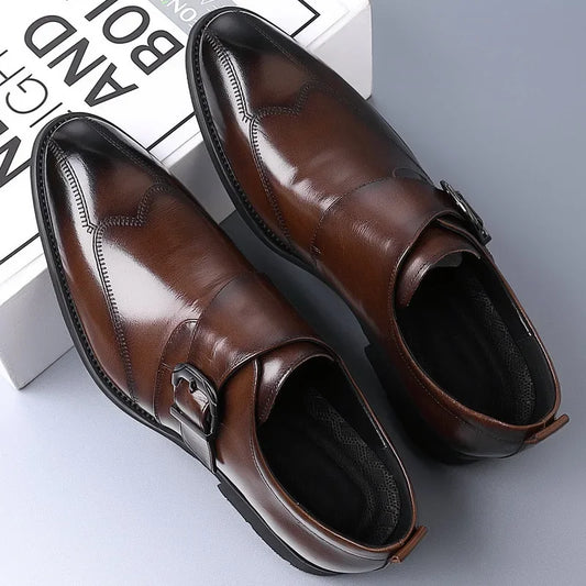 Men Business Dress Shoes Hasp Formal Leather Shoes for Men - Empire P.E