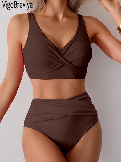 VigoBreviya 2025 Sexy Solid Strapped Swimwear