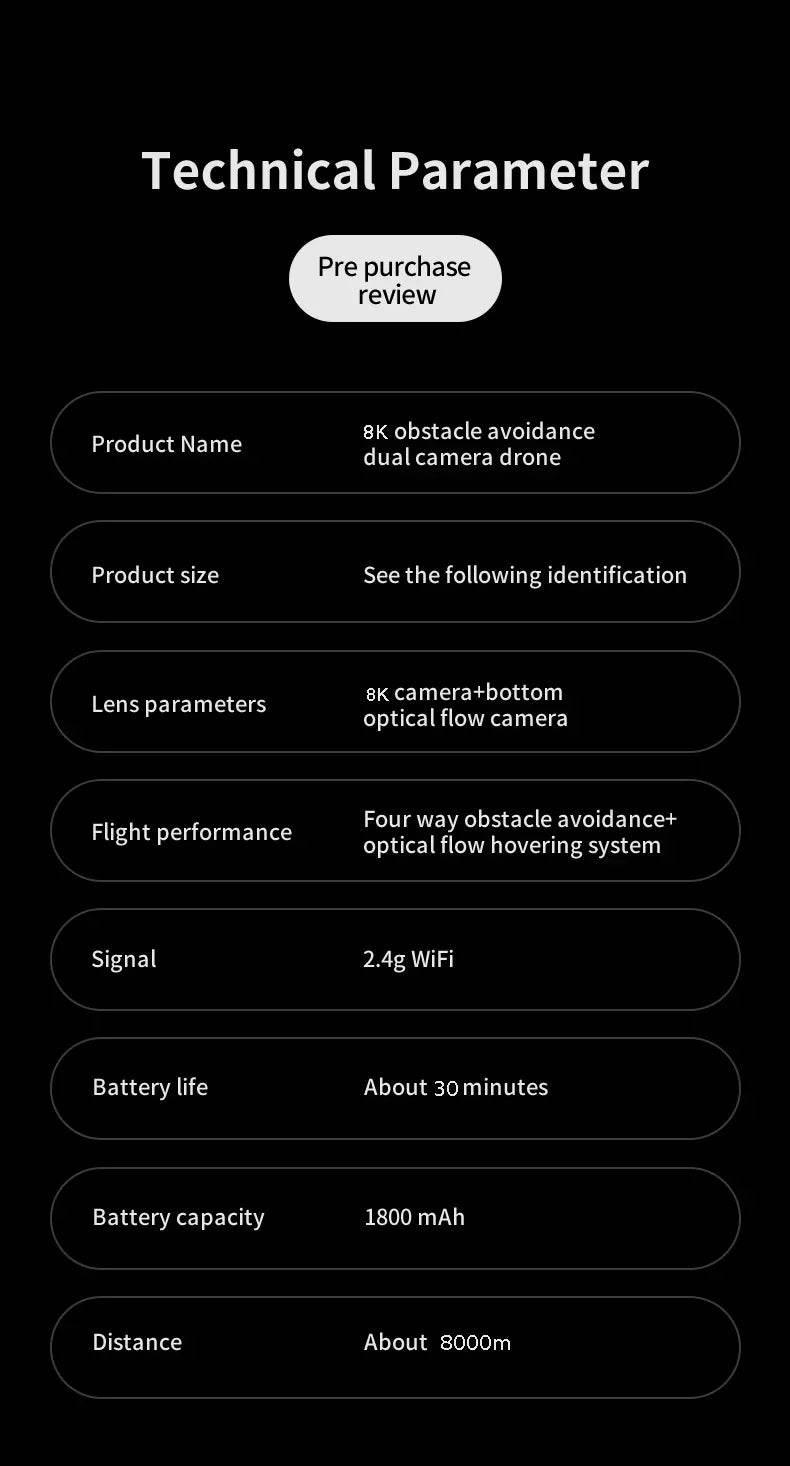 2025 KY102 Drone 8K Professional Dual Camera Brushless Quadcopter Obstacle Avoidance Optical Flow Aerial Drone RC 10000M - Empire P.E