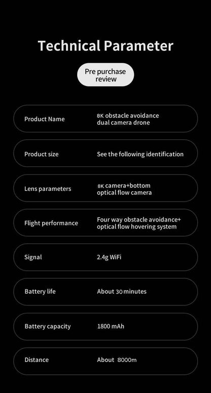 2025 KY102 Drone 8K Professional Dual Camera Brushless Quadcopter Obstacle Avoidance Optical Flow Aerial Drone RC 10000M - Empire P.E