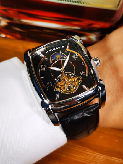 Tonneau Moon Phase Automatic Watch